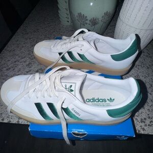 Adidas Samba White and Green Sneakers